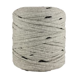Trapilho XL noir et gris - Bobine, pelote de t-shirt yarn, Hooked, zpagetti, trapillo. Fil de tissu recyclé pour crochet