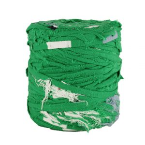 Trapilho XL vert blanc bleu - Bobine, pelote de t-shirt yarn, Hooked, zpagetti, trapillo. Fil de tissu recyclé pour crochet