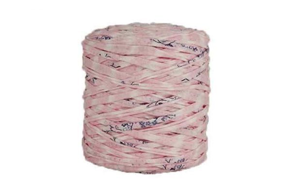 Trapilho XL imprimé fleuri - Bobine, pelote de t-shirt yarn, Hooked, zpagetti, trapillo. Fil de tissu recyclé pour crochet