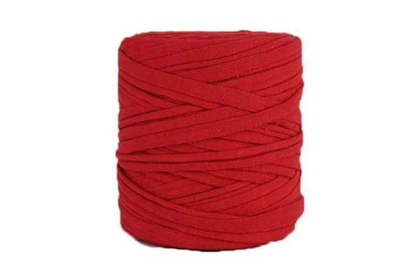 Trapilho XL rouge - Bobine, pelote de t-shirt yarn, Hooked, zpagetti, trapillo. Fil de tissu recyclé pour crochet
