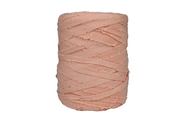 Trapilho L rose saumon - Bobine, pelote de t-shirt yarn, Hooked, zpagetti, trapillo. Fil de tissu recyclé pour crochet et tricot