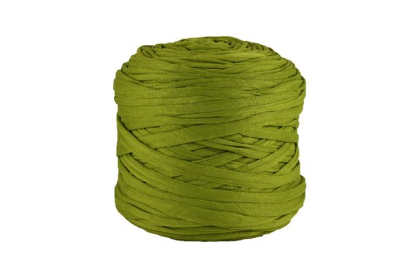 Trapilho léger vert olive- Bobine, pelote de t-shirt yarn, Hooked, zpagetti, trapillo. Fil de tissu recyclé pour crochet et tricot