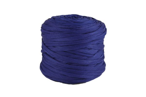 Trapilho léger bleu cobalt - Bobine, pelote de t-shirt yarn, Hooked, zpagetti, trapillo. Fil de tissu recyclé pour crochet et tricot