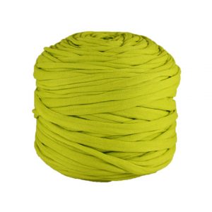 Trapilho léger vert chartreuse - Bobine, pelote de t-shirt yarn, Hooked, zpagetti, trapillo. Fil de tissu recyclé pour crochet et tricot