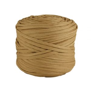 Trapilho léger beige - Bobine, pelote de t-shirt yarn, Hooked, zpagetti, trapillo. Fil de tissu recyclé pour crochet et tricot