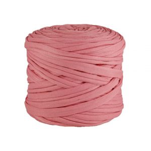 Trapilho léger rose - Bobine, pelote de t-shirt yarn, Hooked, zpagetti, trapillo. Fil de tissu recyclé pour crochet et tricot