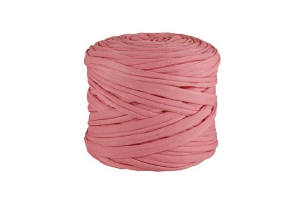 Trapilho léger rose - Bobine, pelote de t-shirt yarn, Hooked, zpagetti, trapillo. Fil de tissu recyclé pour crochet et tricot