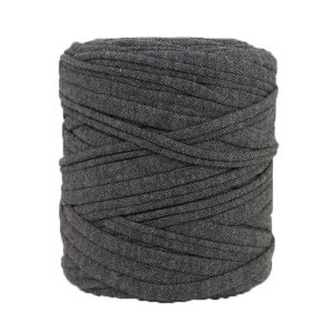 Trapilho gris anthracite - Bobine, pelote de t-shirt yarn, Hooked, zpagetti, trapillo. Fil de tissu recyclé en jersey pour crochet, tricot, tissage, macramé, bijoux