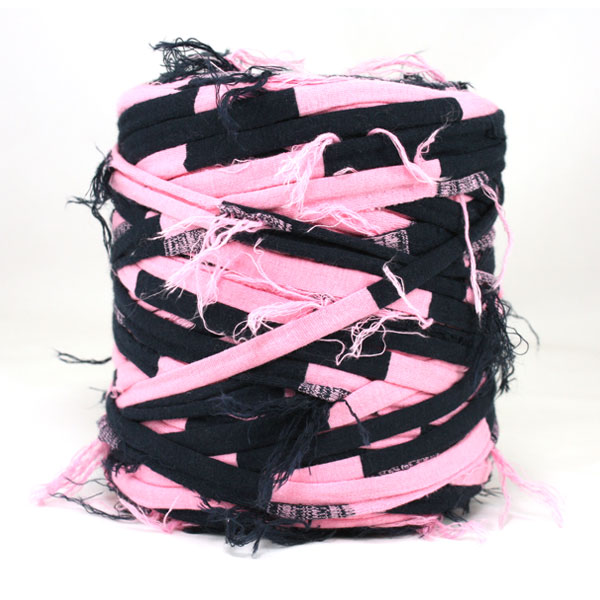 Trapilho rose marine - Bobine, pelote de t-shirt yarn, Hooked, zpagetti, trapillo. Fil de tissu recyclé en jersey pour crochet, tricot, tissage, macramé, bijoux