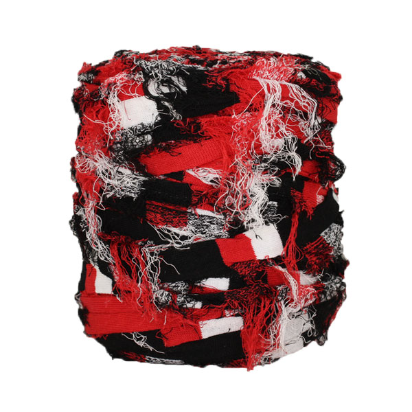 Trapilho-bobine-rayé rouge blanc noir