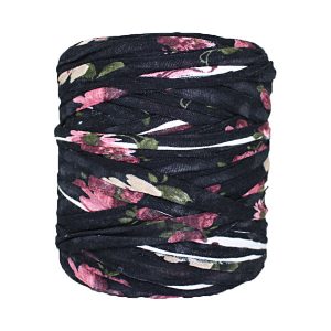 Trapilho-Bobine-Imprimé-fleuri-noir